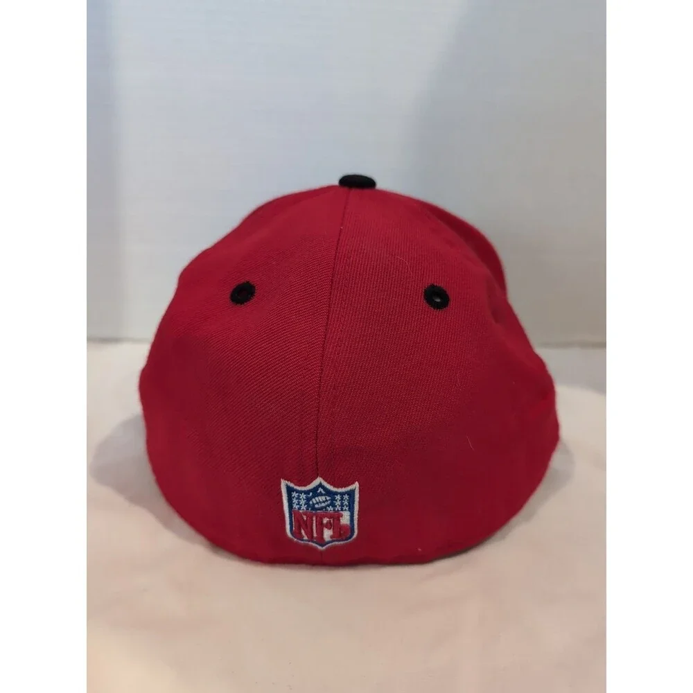 ATLANTA FALCONS REEBOK NFL TEAM APPAREL ON FIELD  FITTED SIZE 7  7/8  RED/BLACK